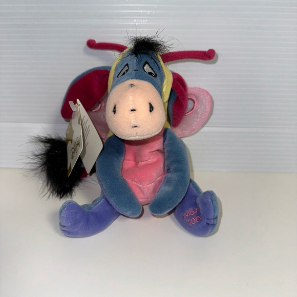 Disney Store Butterfly Eeyore 2000 Easter  Bean Bag Plush Winnie the Pooh NWT - Picture 1 of 14